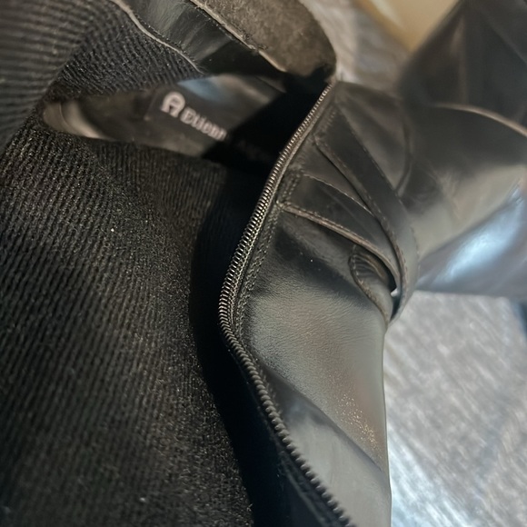 Etienne Aigner Klark Black REAL Leather Boots size 9 - Picture 11 of 14